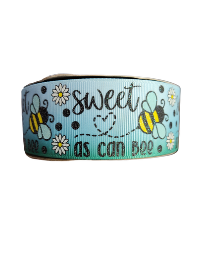 1.5" Wide Sweet As Can Bee Nylon Dog Collar