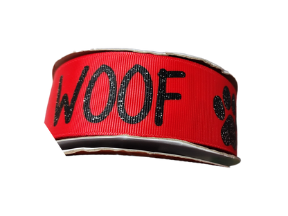 1.5" Wide Woof Nylon Dog Collar