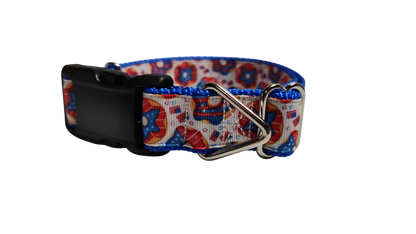 Patriotic Donuts Nylon Dog Collar