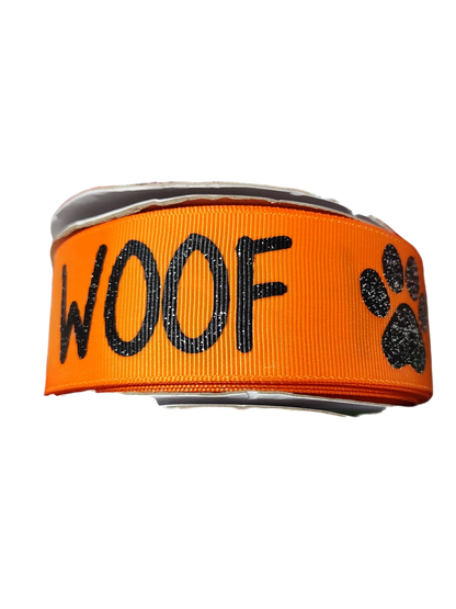 1.5" Wide Woof Nylon Dog Collar