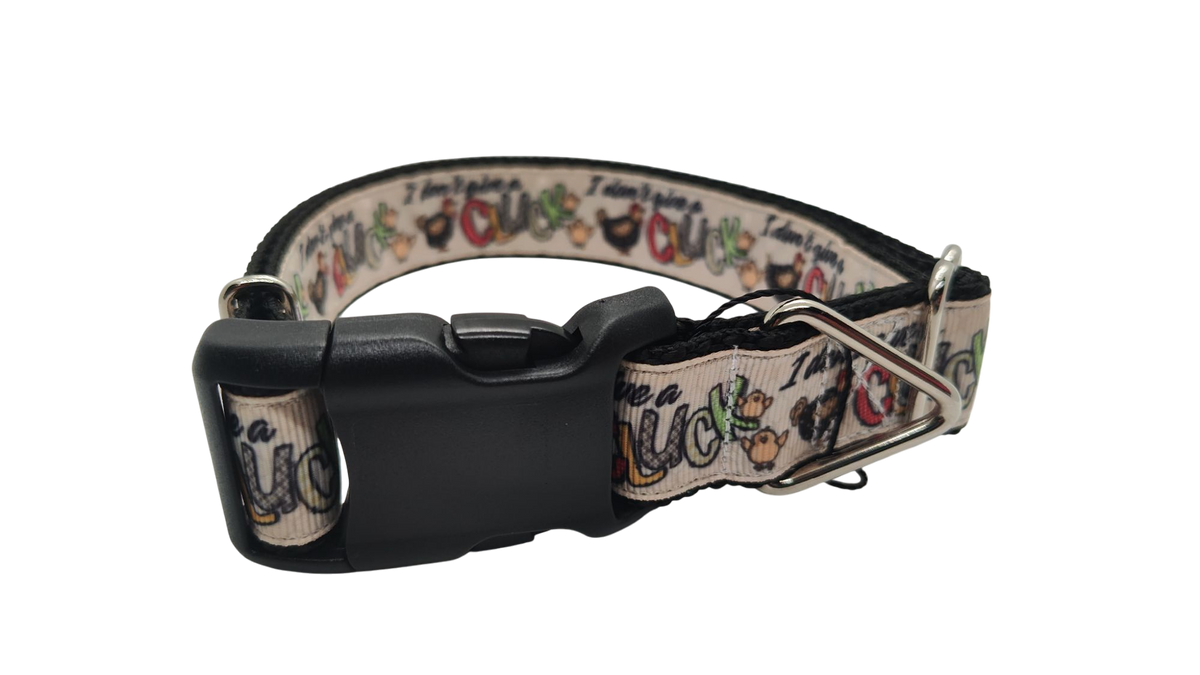 Don't Give A Cluck Nylon Dog Collar
