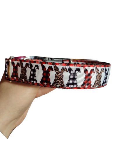 Patterned Bunnies Easter Nylon Dog Collar