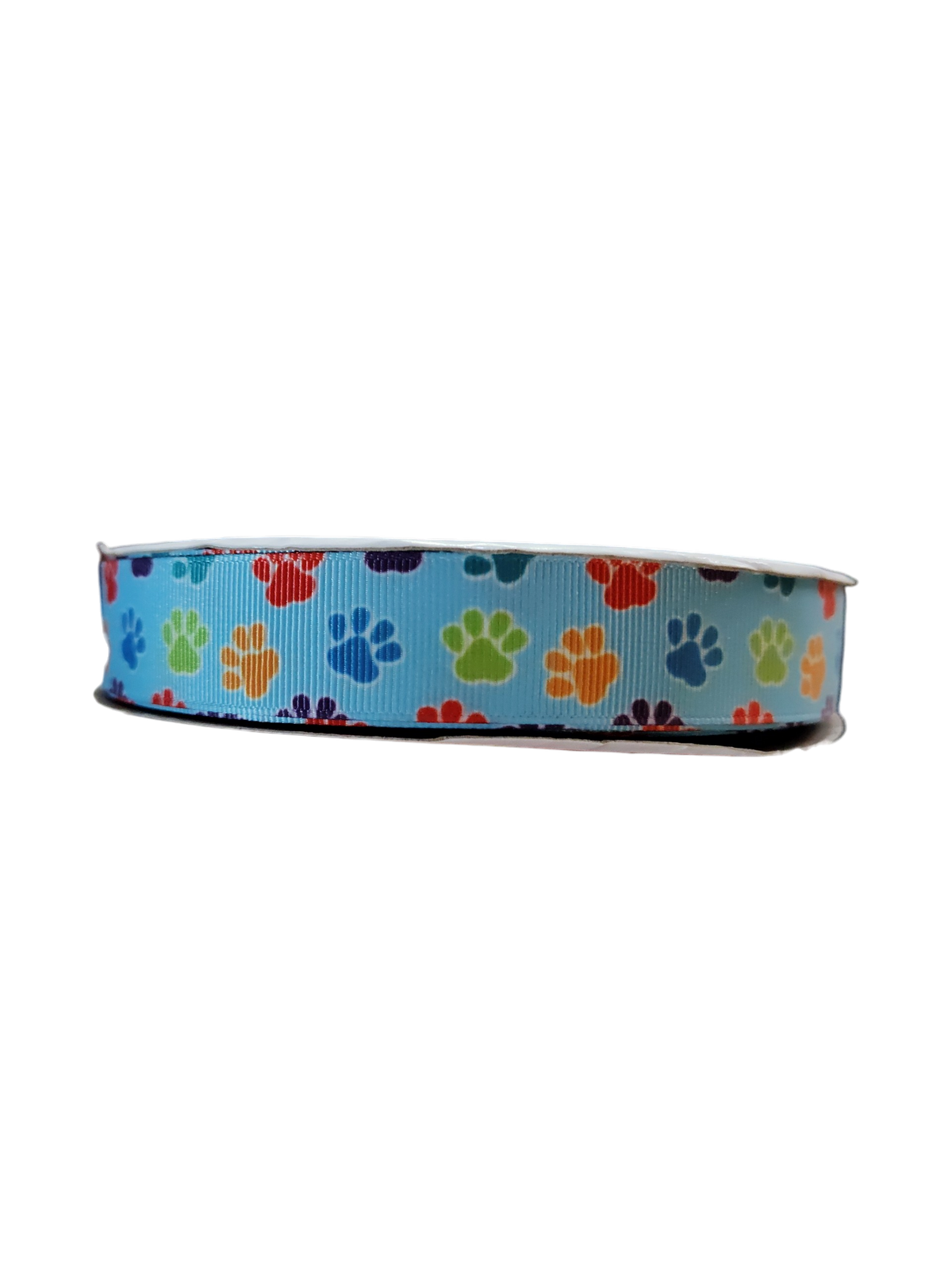 Rainbow Paw Prints Nylon Dog Collar