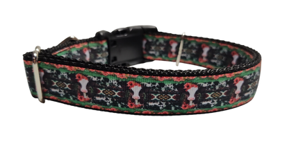 Western Cow Nylon Dog Collar