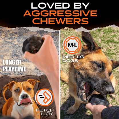 Natural Rubber Rumble Ball Dog Toy for Strong Chewers