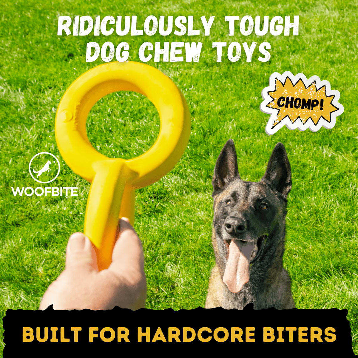 Tug Chain Heavy-Duty Rubber Tug Toy for Dogs