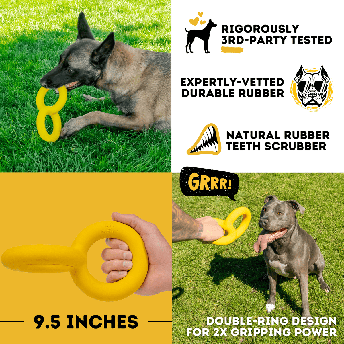 Tug Chain Heavy-Duty Rubber Tug Toy for Dogs