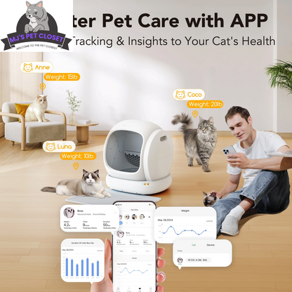 Smart Self-Cleaning Cat Litter Box with App Control