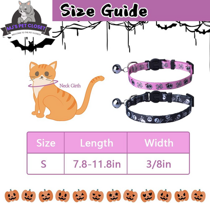 Breakaway Cat Collars, Skull Design, 2 Pack