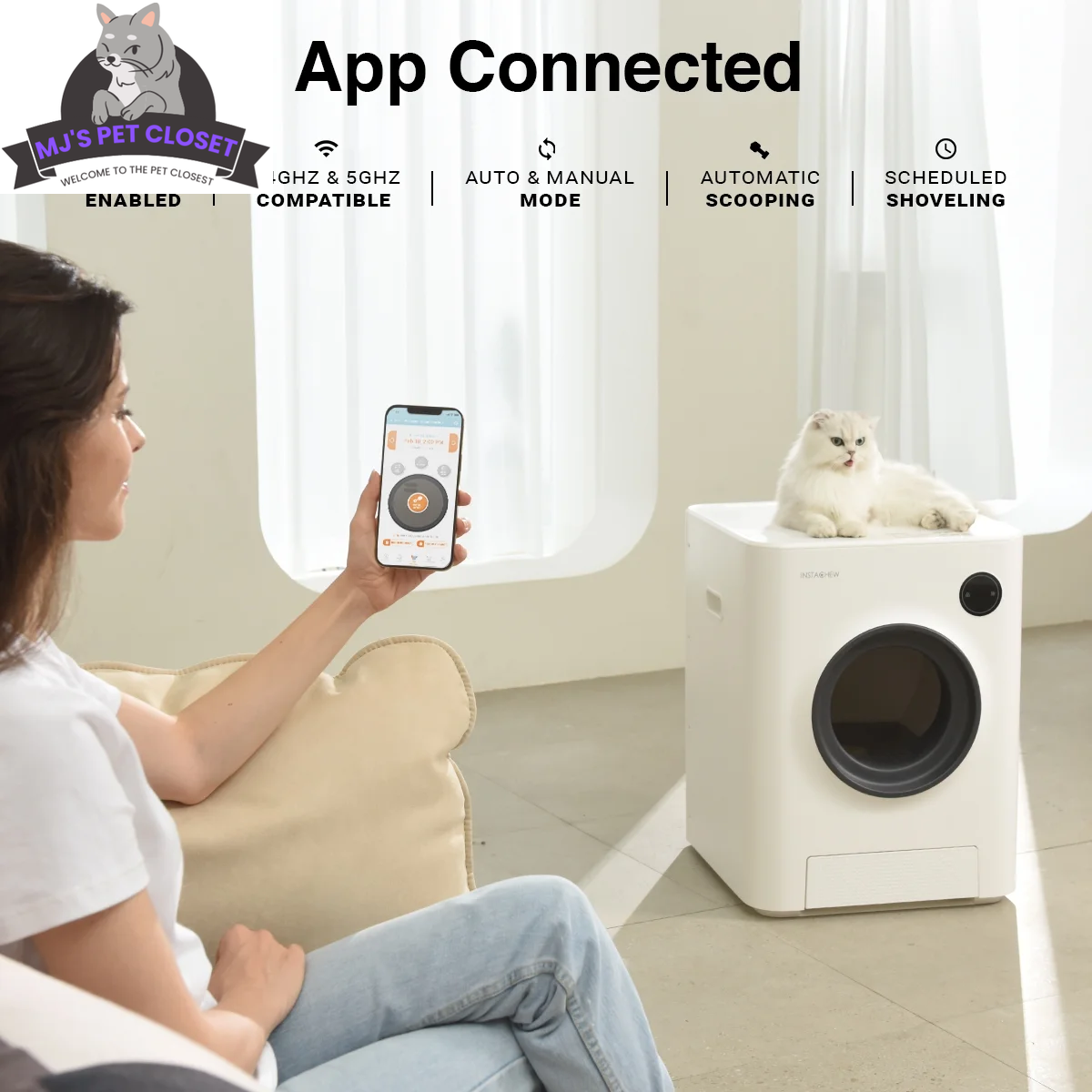 Purrclean Self-Cleaning Cat Litter Box with Wi-Fi