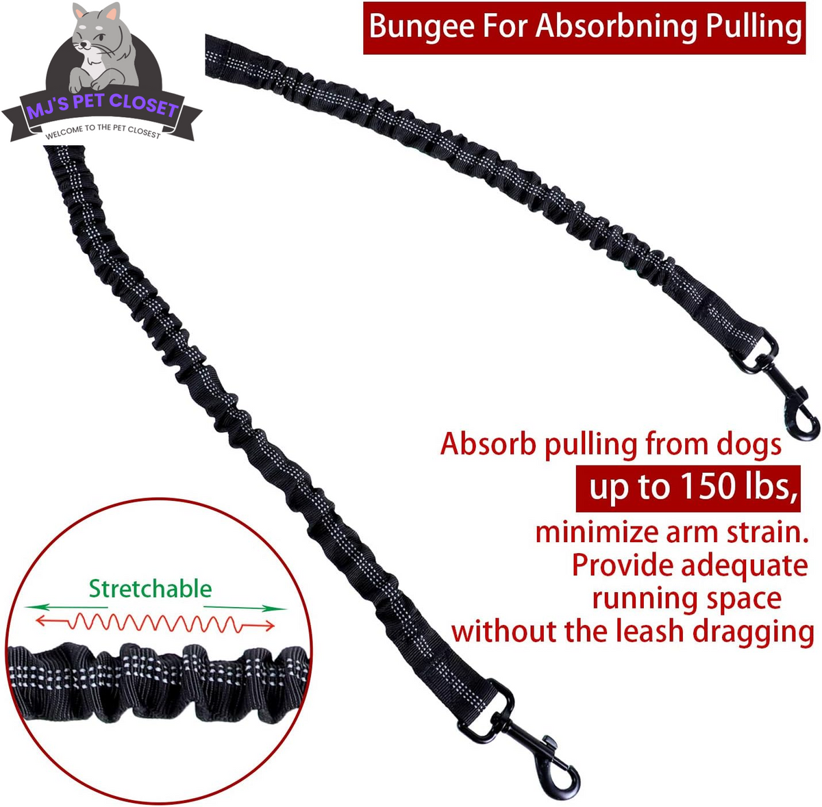 360 Degree Swivel Double Dog Leash, up to 200 lb