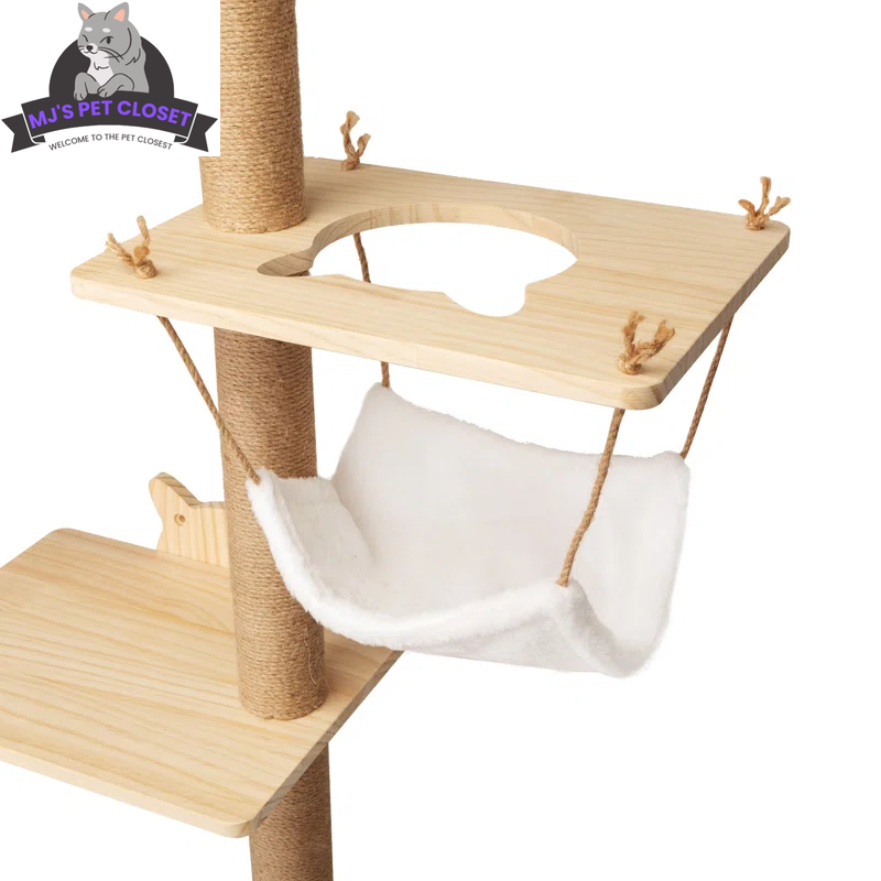 Wall-Mounted Cat Climbing Tower, 7 Pieces