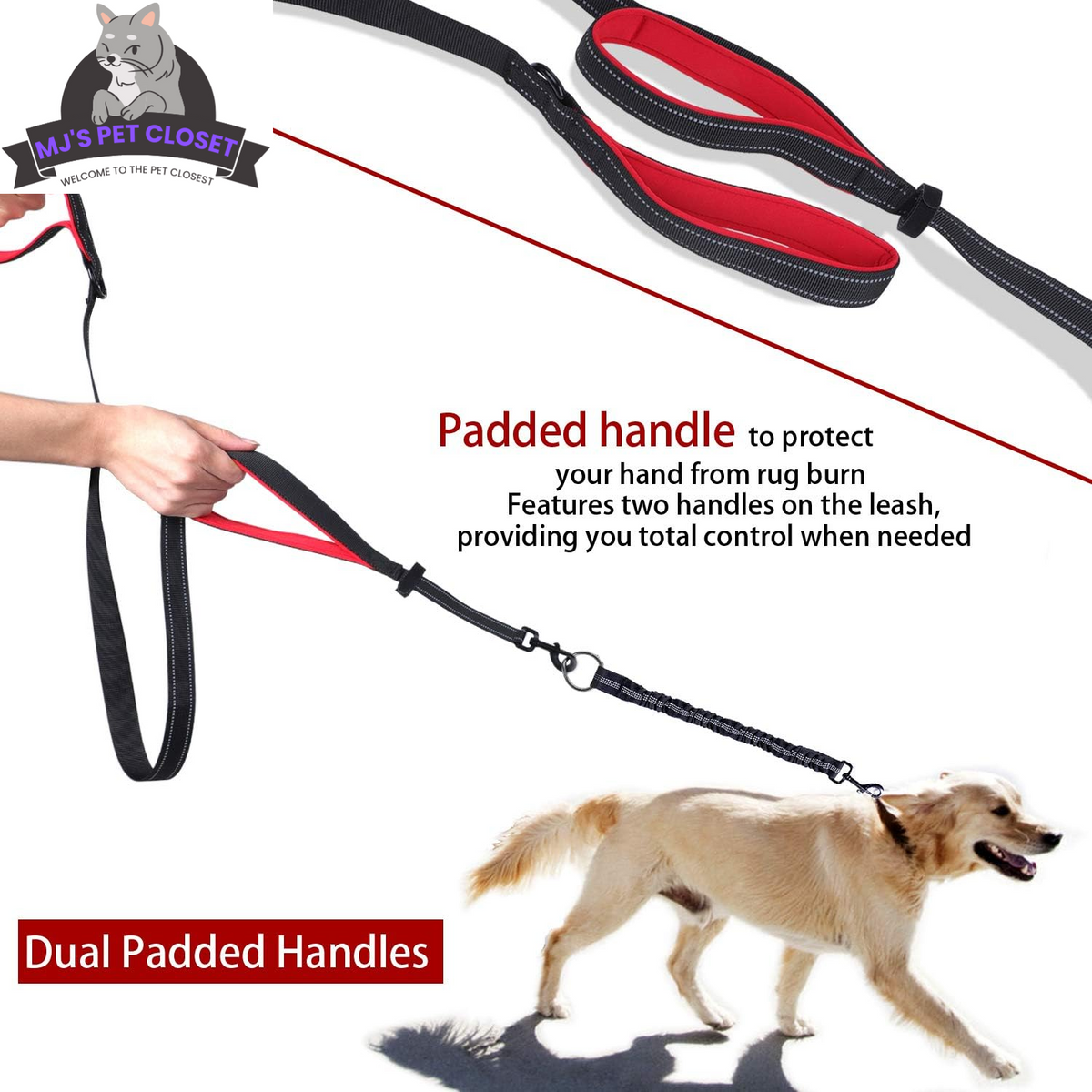 360 Degree Swivel Double Dog Leash, up to 200 lb