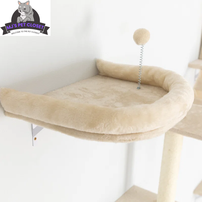Wall-Mounted Cat Climbing Tower, 7 Pieces