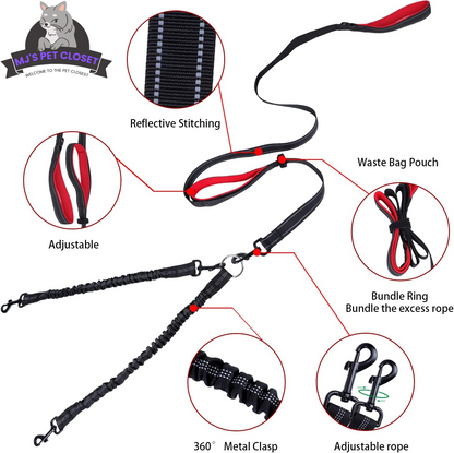 360 Degree Swivel Double Dog Leash, up to 200 lb