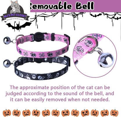 Breakaway Cat Collars, Skull Design, 2 Pack