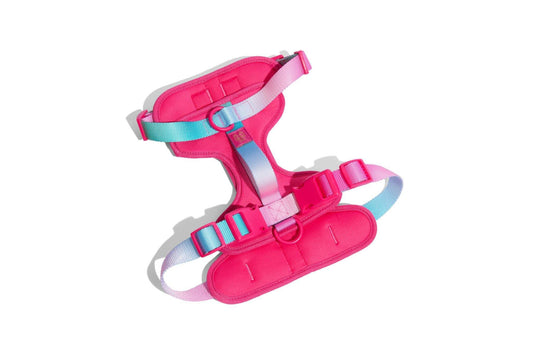 Stasia – No-Pull Pink Dog Harness, 3 Leash Rings